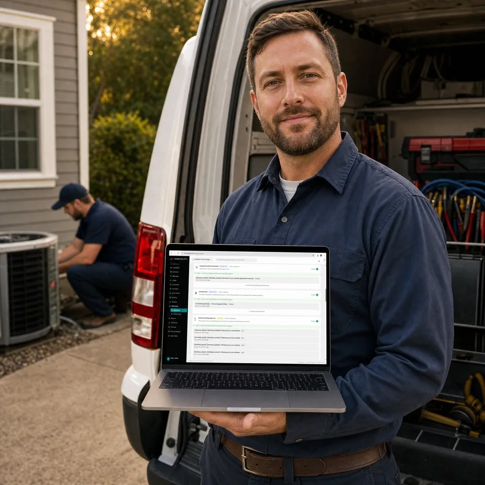 Contractor CRM Automated Email & SMS/MMS — 20+ Triggers, Zero Manual Follow-Ups