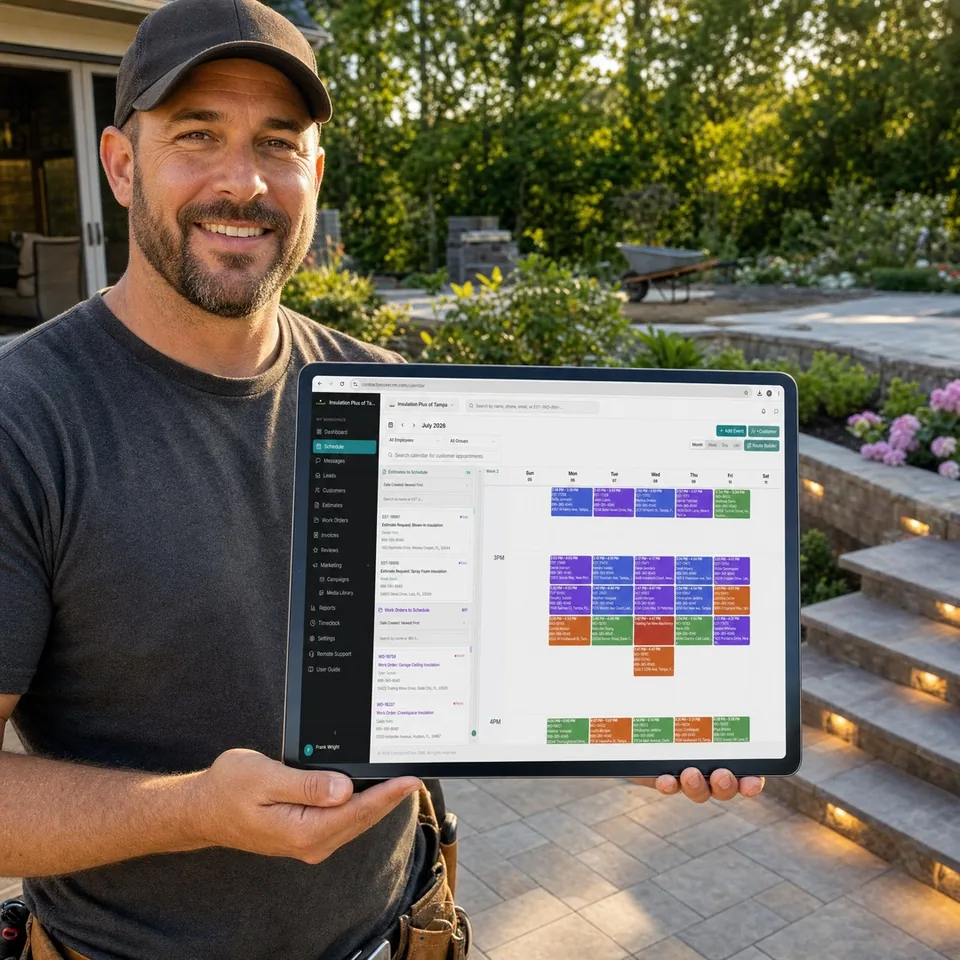 Contractor CRM Automated Email & SMS/MMS — 20+ Triggers, Zero Manual Follow-Ups - Contractor Scheduling Automation